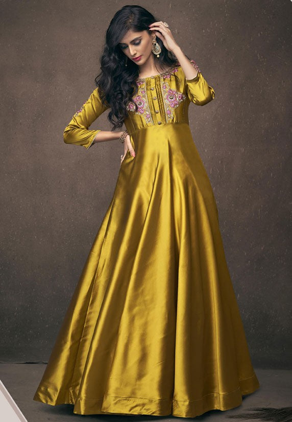 Chanderi Silk Dress With Overall Print - Rohit Bal
