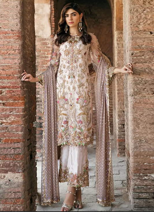 Peach Georgette Print Salwar Pant Churidar Suit SRROY373103 –  ShreeFashionWear