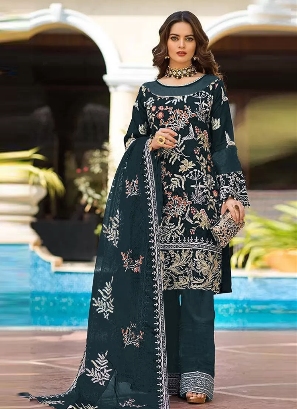 Pakistani Embroidery Real Mirror Heavy Work Star Wedding Dress Partywear  Sharara Set Kurti Palazzo Pants Indian Dress Shalwar Kameez Women - Etsy