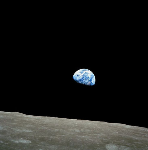 Earth view from the moon