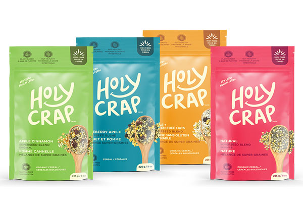 Holy Crap Superseed Breakfast Cereal product lineup