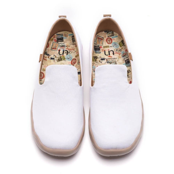 white canvas loafers