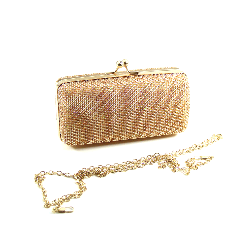 gold box clutch bag