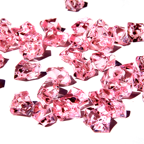 Pink Diamond Table Scatter | Pink Diamond Glass Gems