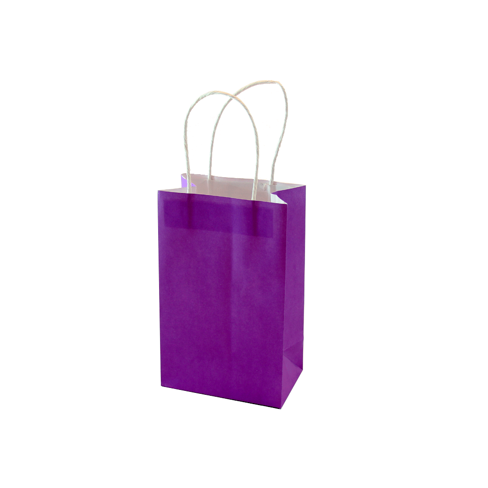 purple gift bags