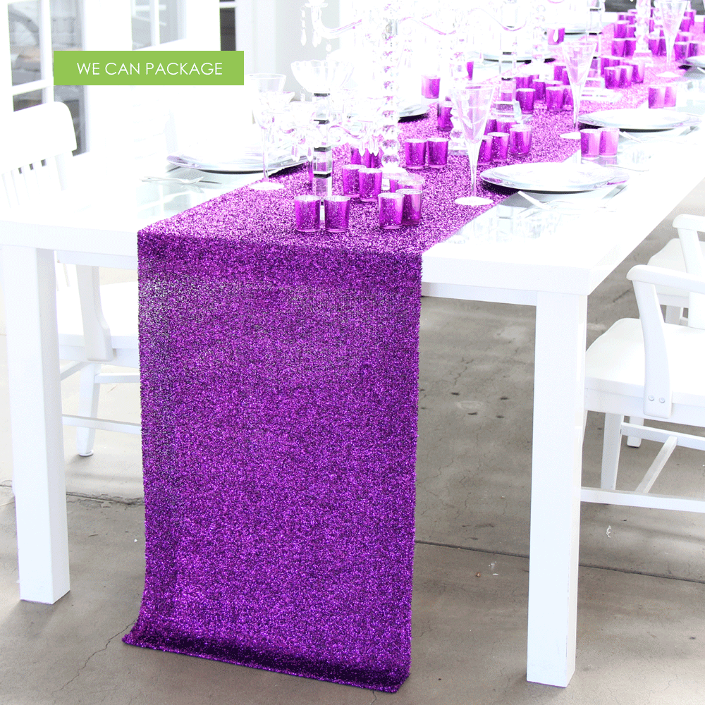 purple table runners walmart