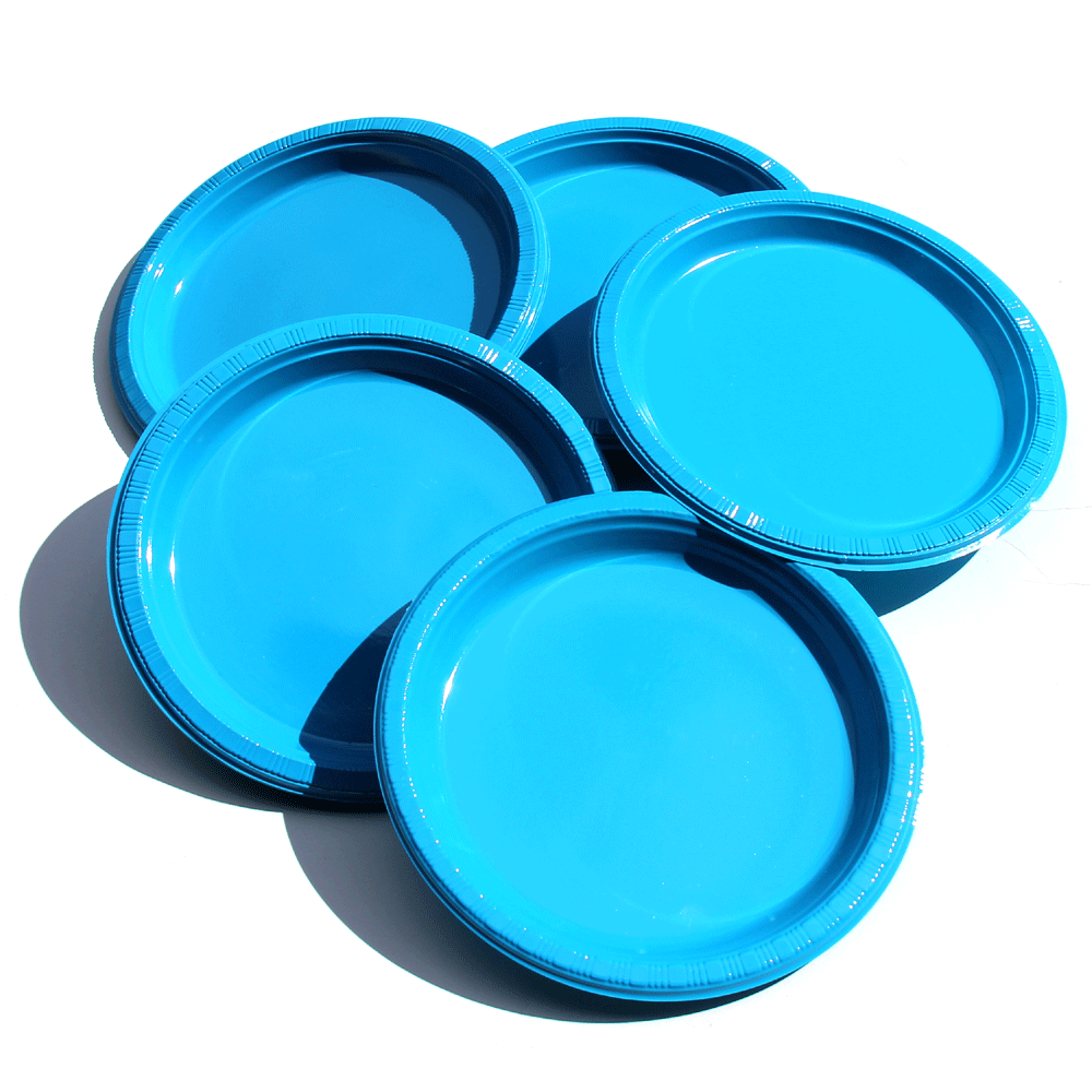 turquoise paper plates