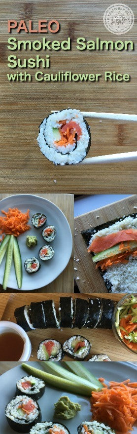 Smoked Salmon Sushi (Paleo Recipe)