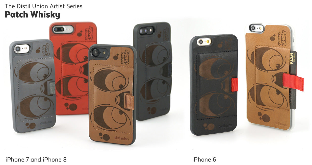 Patch Whisky: Limited-Edition Distil Union Artist Series of Laser-Engraved Leather Wally iPhone Wallet Cases