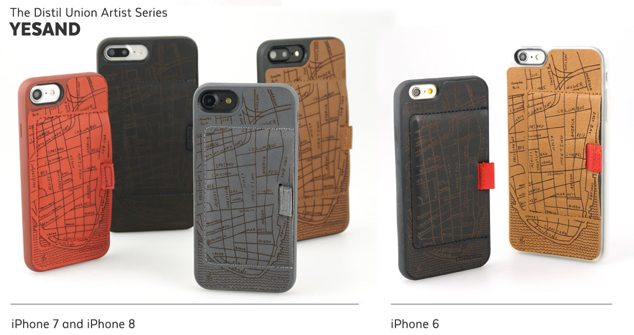 YESAND: Limited-Edition Distil Union Artist Series of Laser-Engraved Leather Wally iPhone Wallet Cases