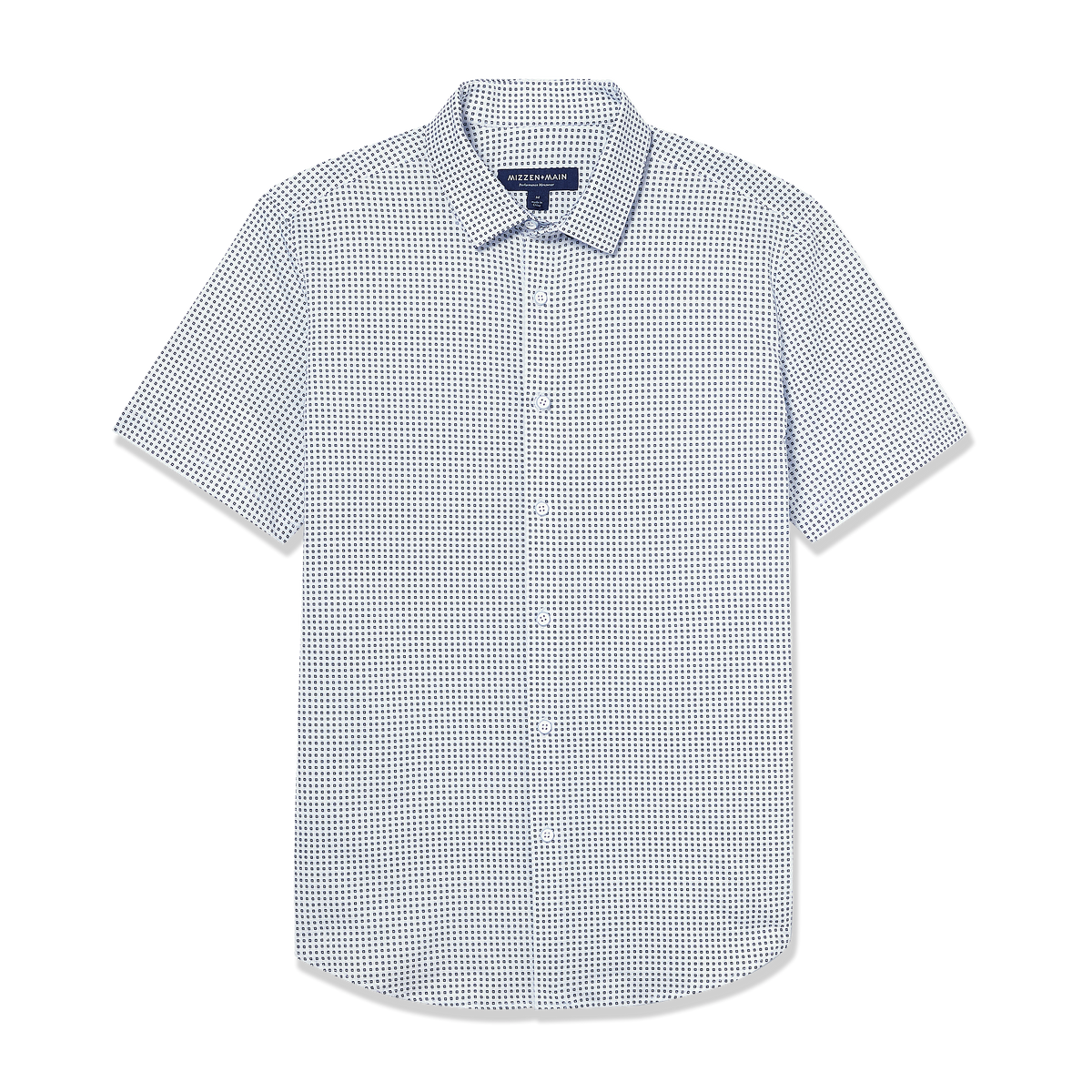 Halyard Short Sleeve - Blue Geo Twill Print - Mizzen+Main