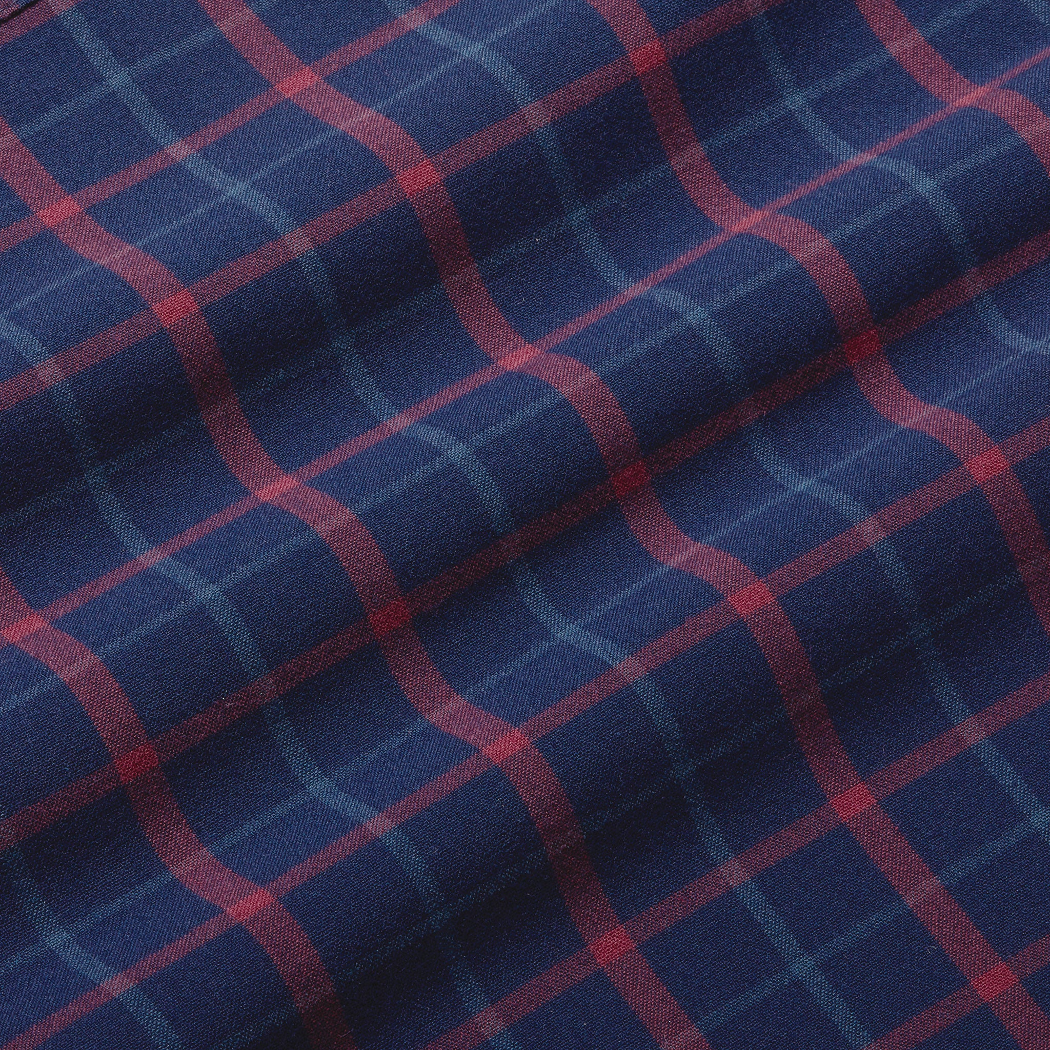 Navy Red Multi Large Plaid