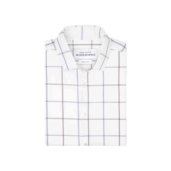 large windowpane dress shirt