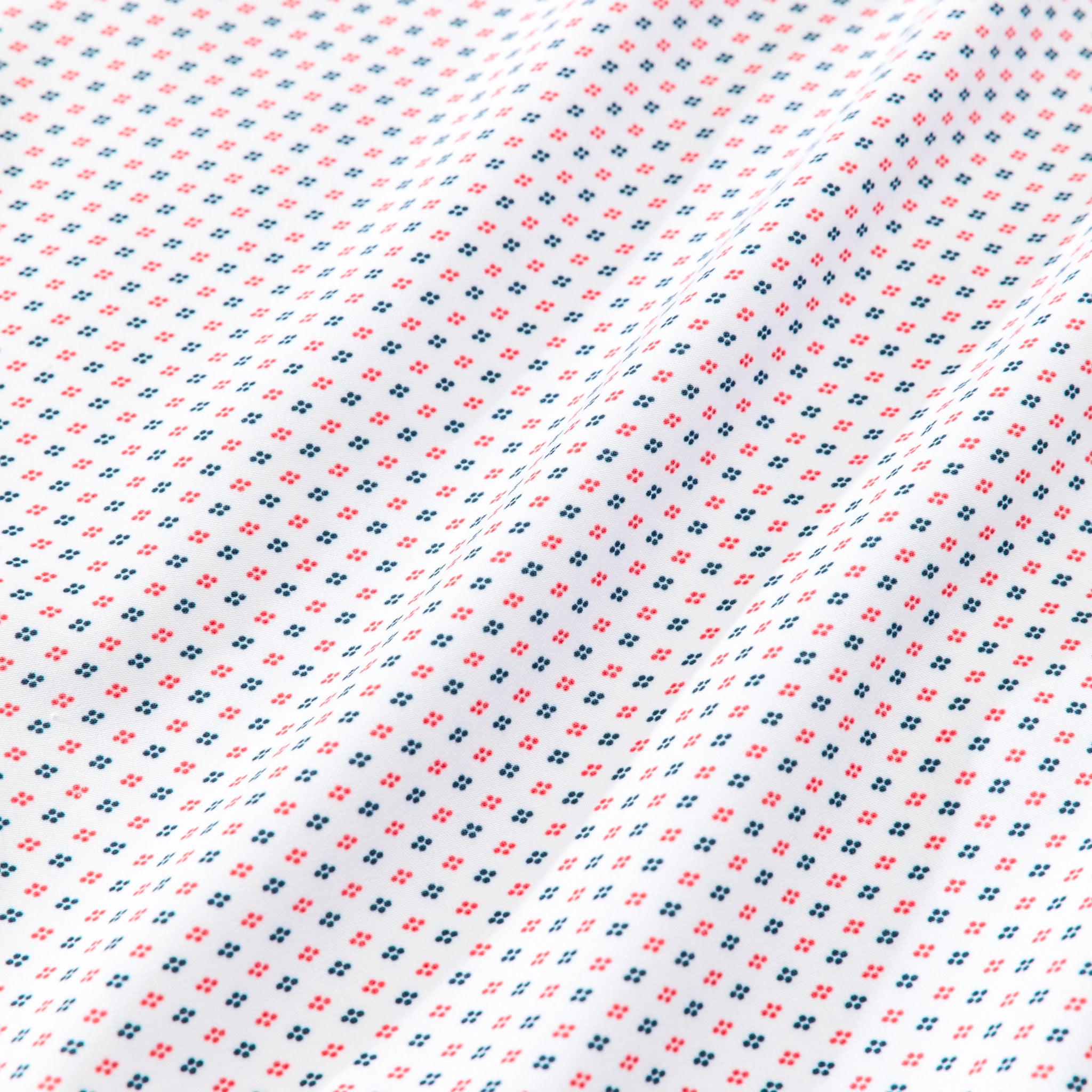 Red Navy Dot Print