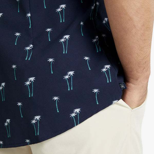 Navy Palm Tree Print - Mizzen+Main