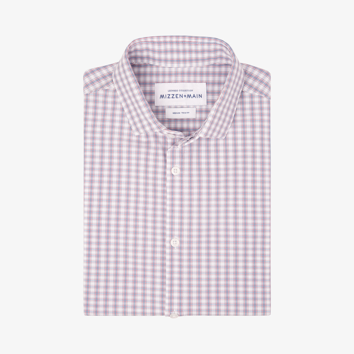 Leeward Dress Shirt - Blue Red White Check - Mizzen+Main