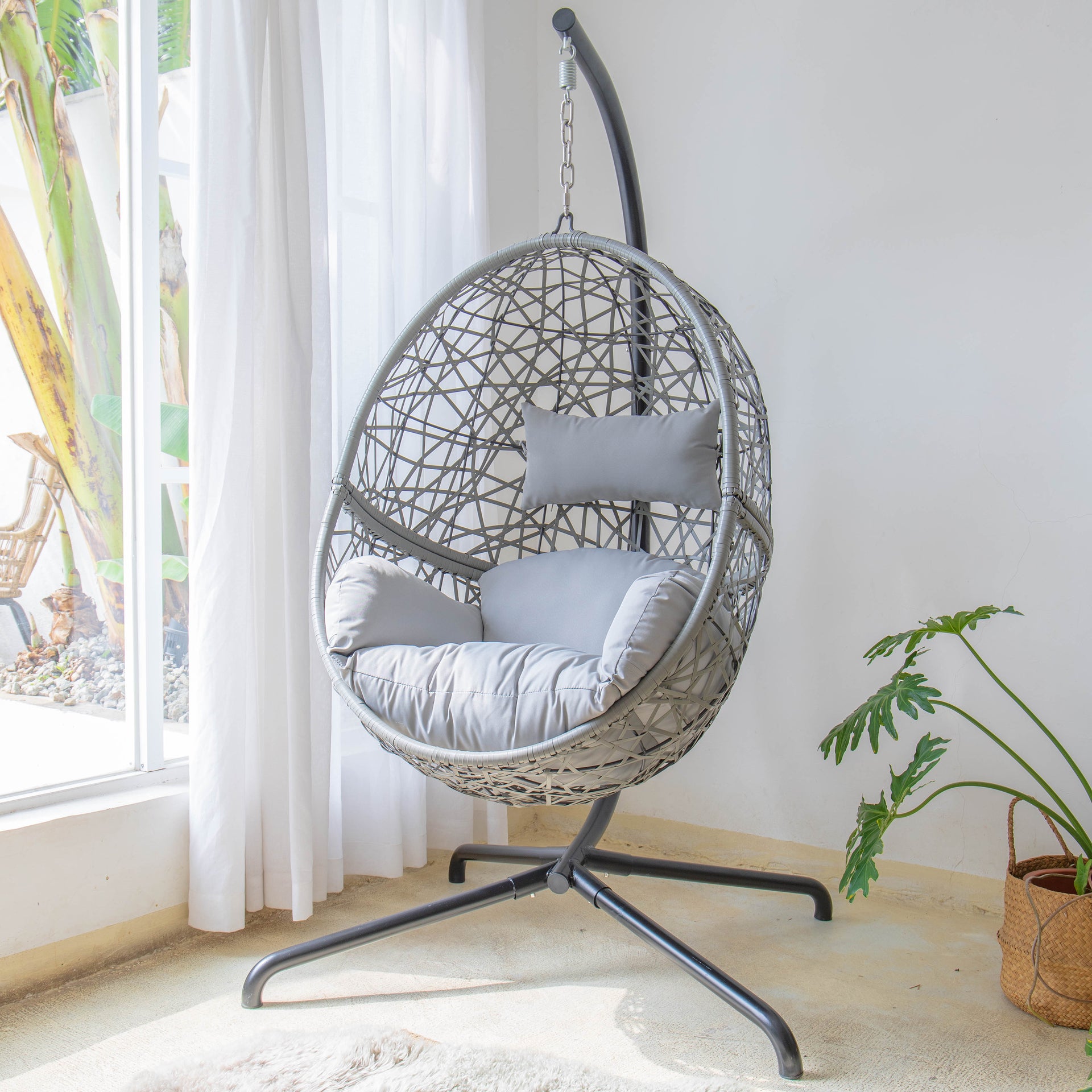 Hanging Egg Chair Single Swing Seat - Garden Hammock Chair – BRIQ