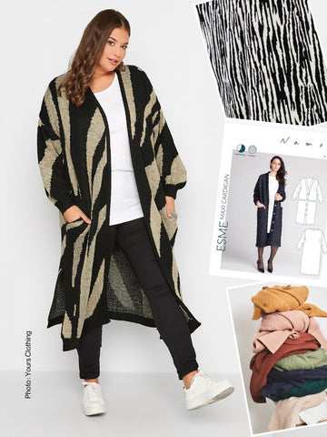 Sew The Look - Longline Cardigan - Sewing Pattern and Fabric Inspo