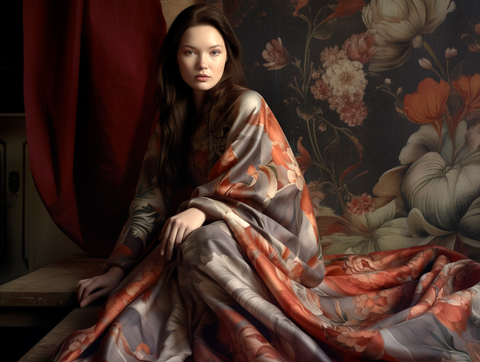 Chinese woman wearing Silk 