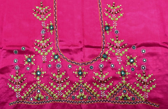 Kutch Hand embroidered Blouse Fabric – India1001.com