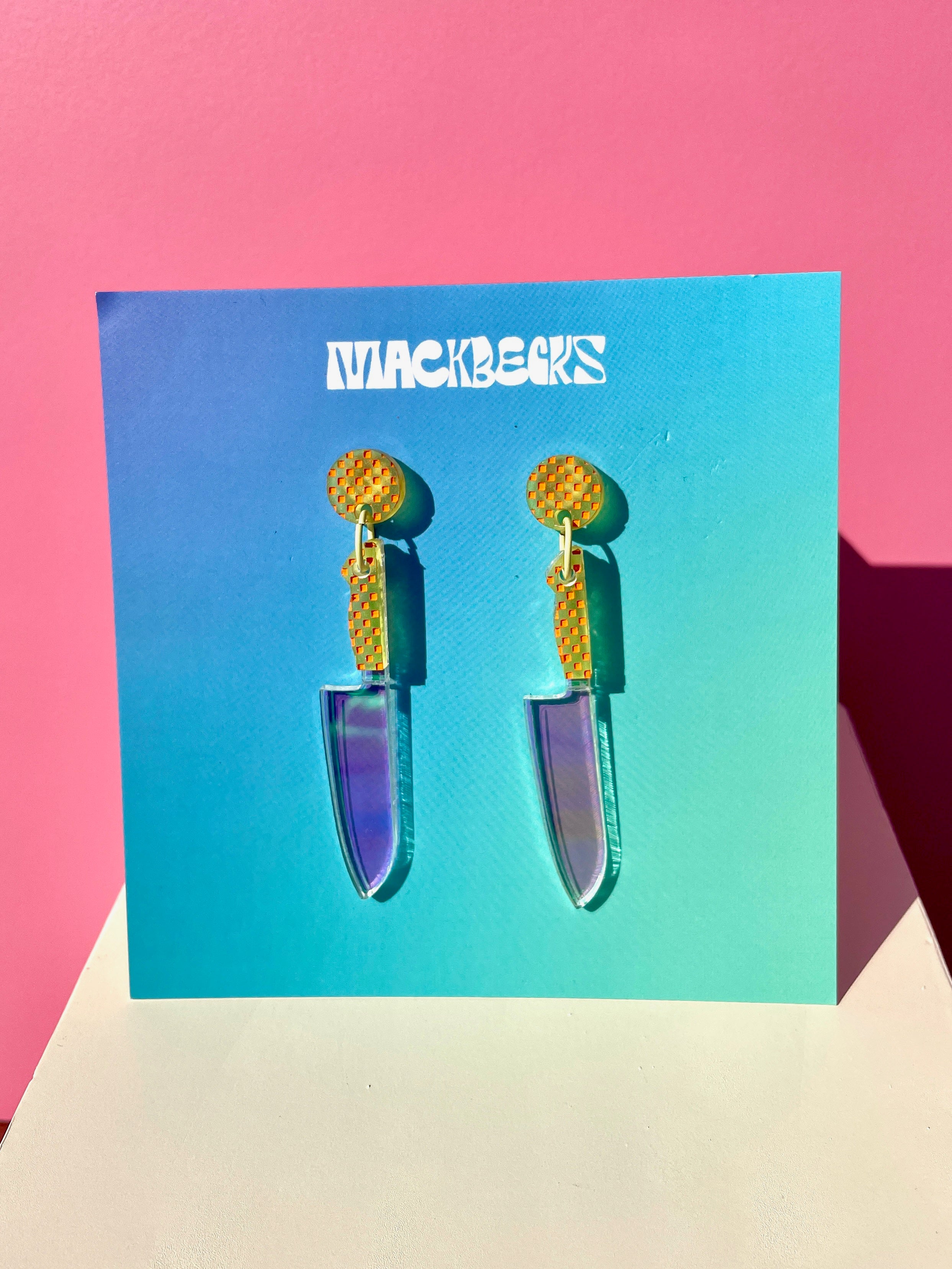 MackBecks Citrus Knives Earrings