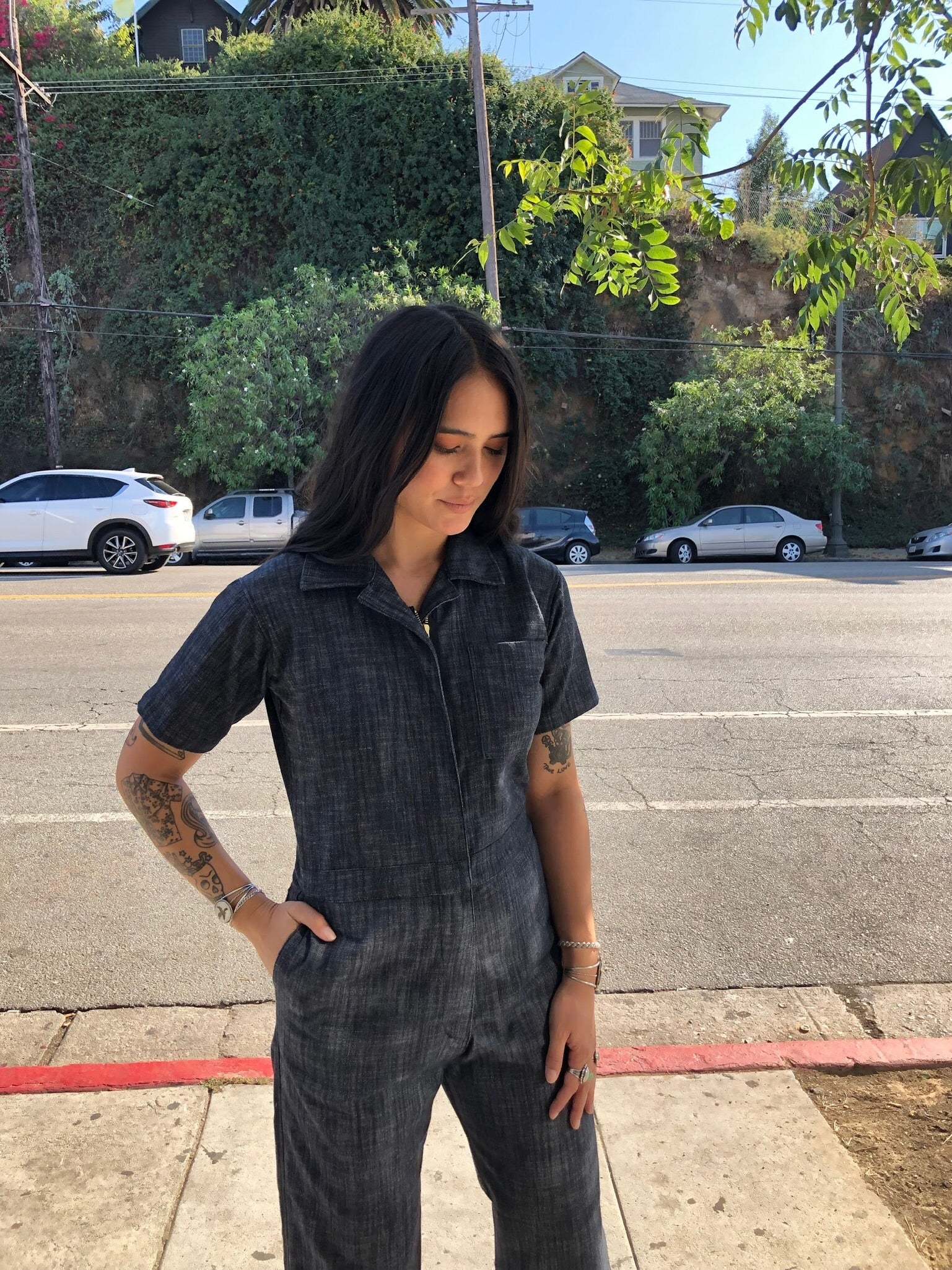 denim coverall women's