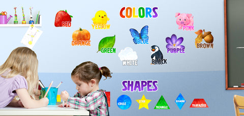 Colors and Shapes Wall Stickers