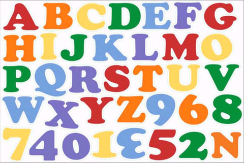 Alphabet wall decals for classrooms