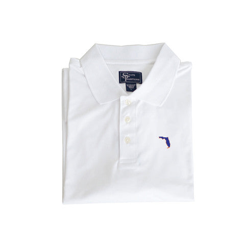 Florida Gainesville Clubhouse Performance Polo White – State Traditions