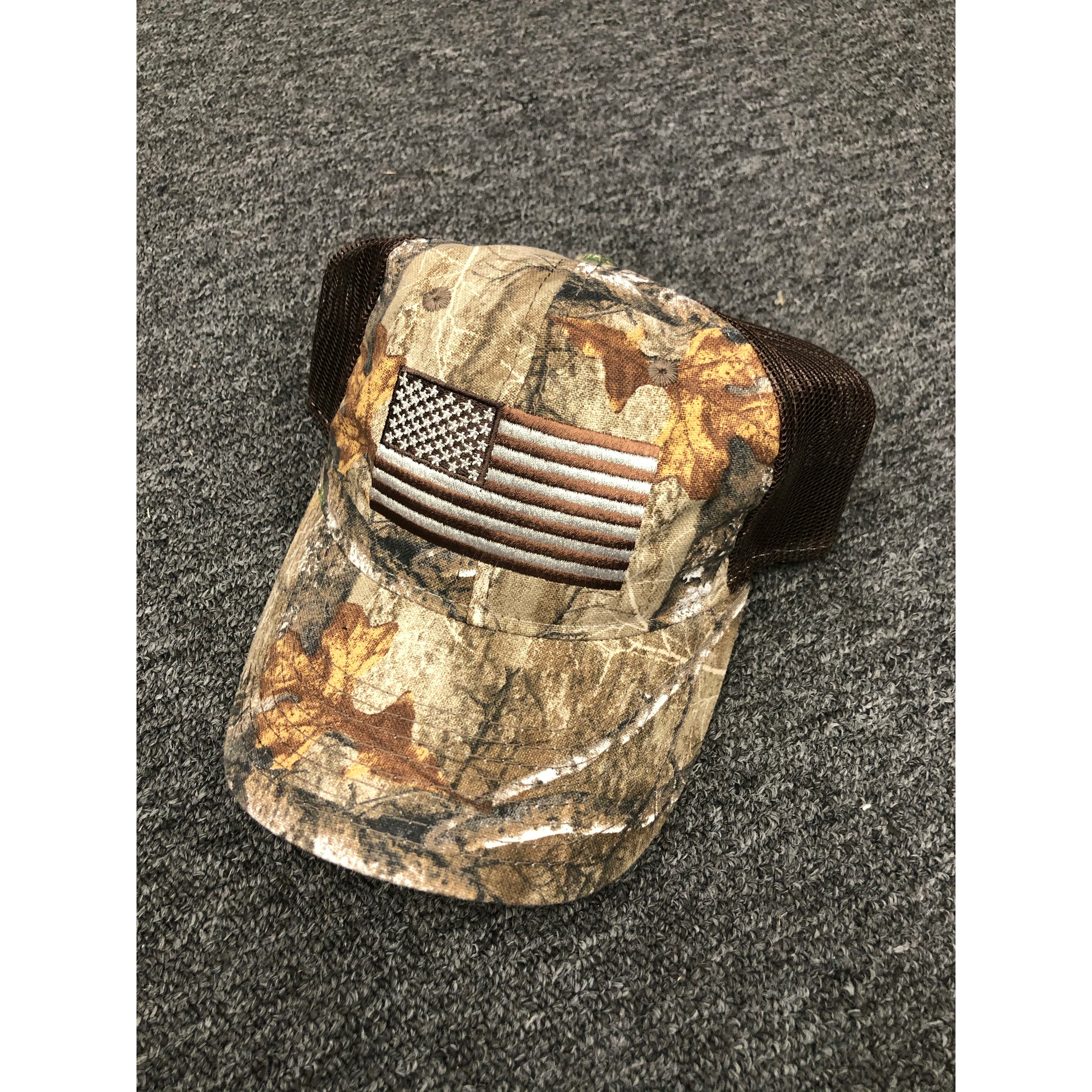 America Flag Camo Trucker