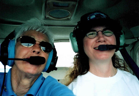 Wally Funk and Nanette Malher Flying