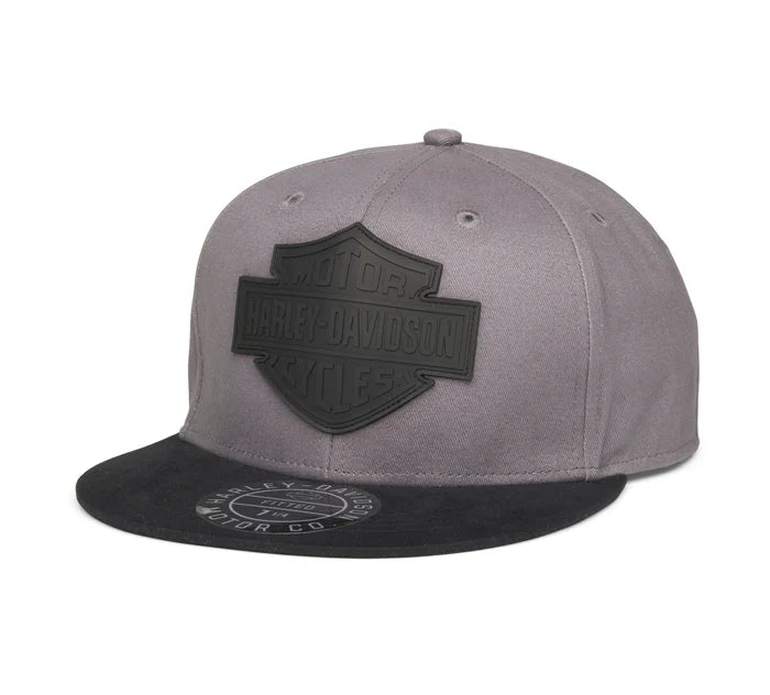 Harley-Davidson® Men's Grey with black brim with raised Tried and True Bar and Shield Fitted Cap 99401-22VM