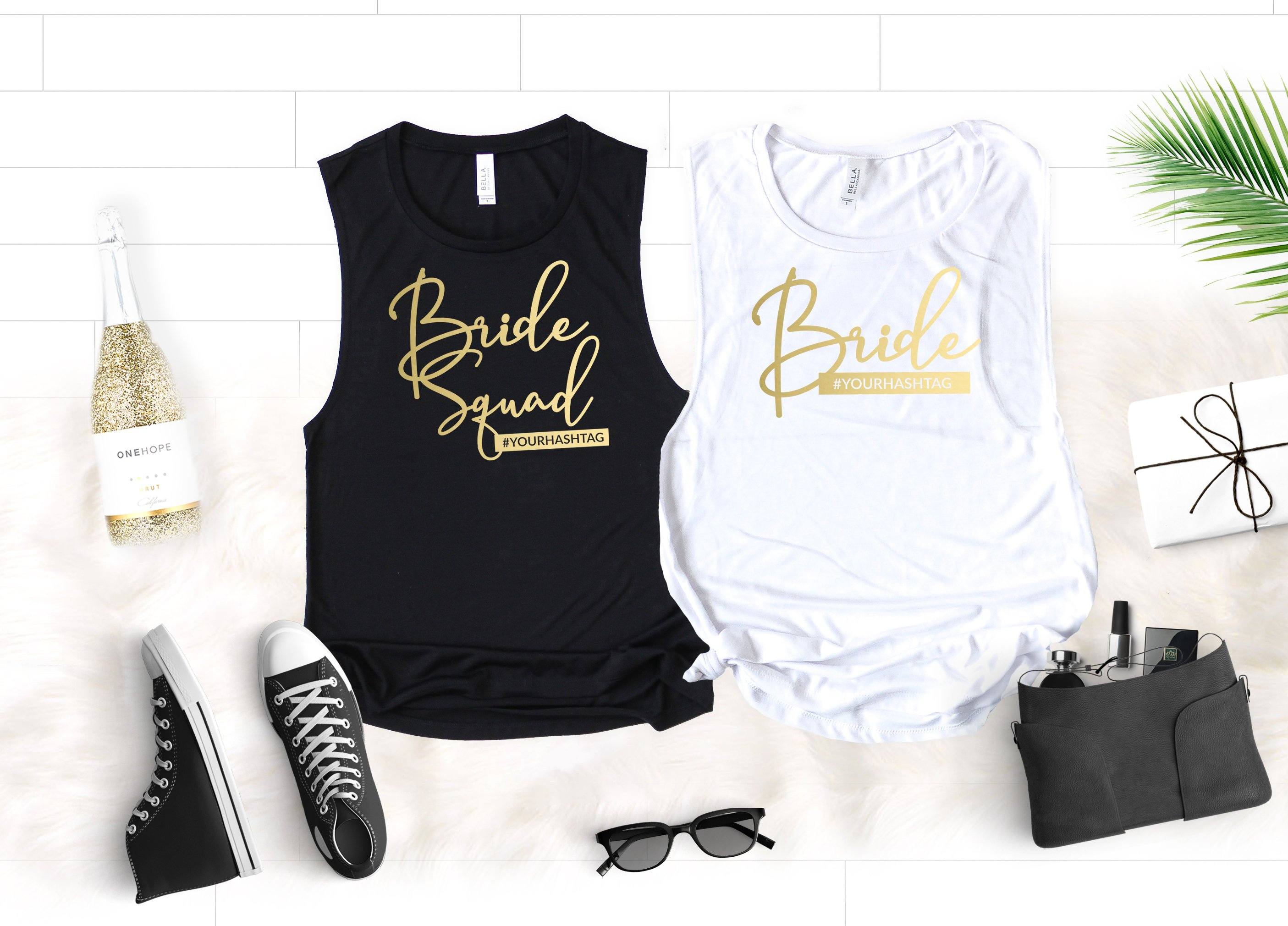 bride squad tank tops