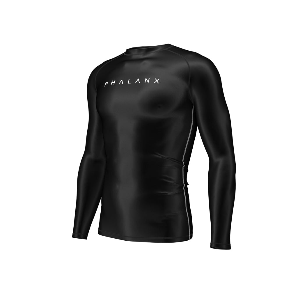 Chaos and Order Base Label V2 Long Sleeve BJJ Rashguard - Small - Black 