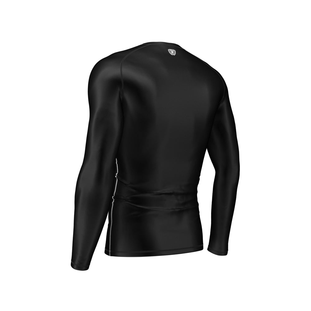 Chaos and Order Base Label V2 Long Sleeve BJJ Rashguard - Small - Black 