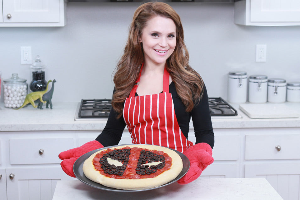 Rosanna Pansino makes a Deadpool Pizza