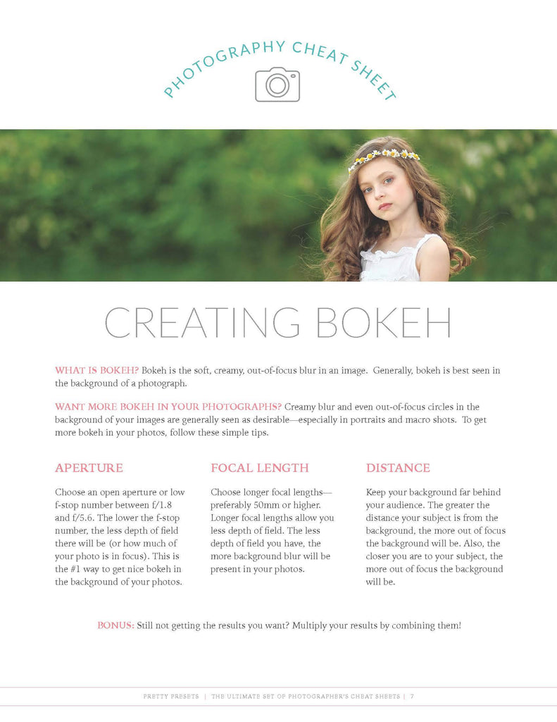 How to Achieve Beautiful Bokeh in Photography - Pretty Presets for ...