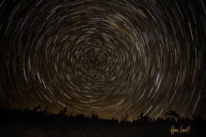 Night Photo of stars taken with long exposure