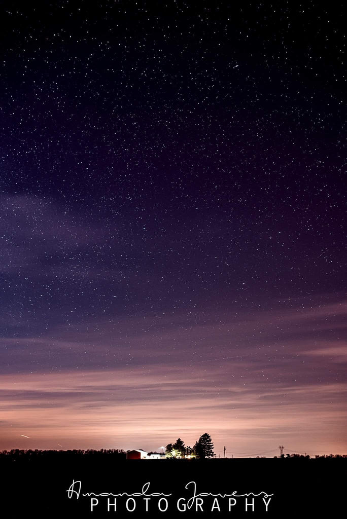 Beautiful starry sky night photo