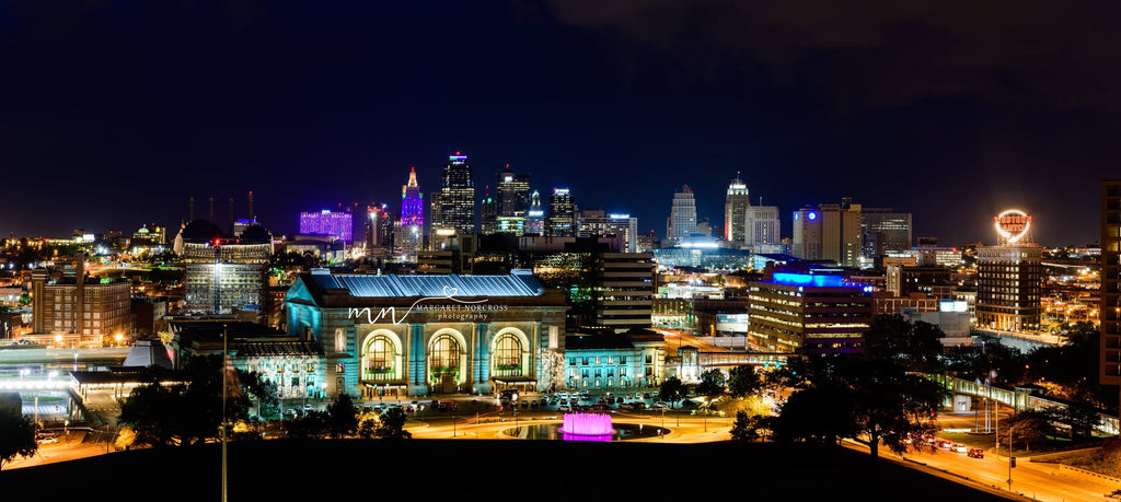 Night photo of city skyline