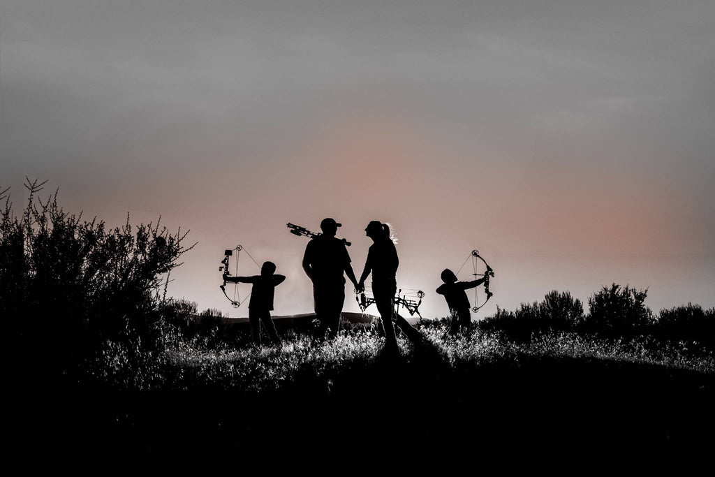 Archery Family Silhouette Photo
