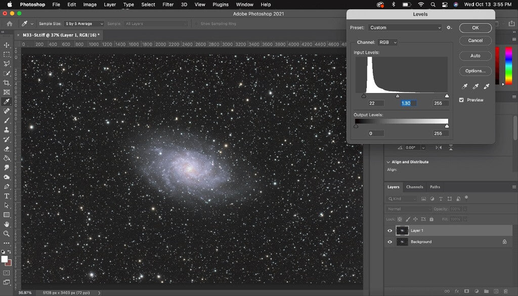 Editing Astrophotography in Photoshop