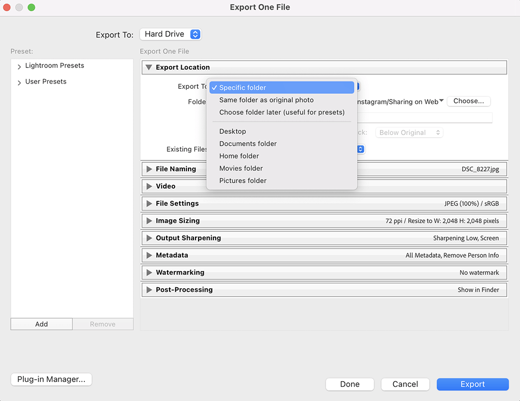 Best Lightroom Settings for Facebook and Instagram (+ Cheat Sheet