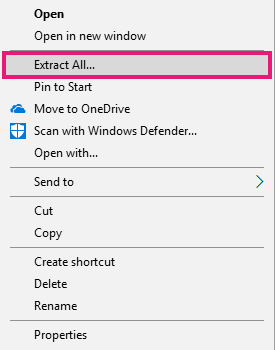 How to Unzip Files on a Windows computer