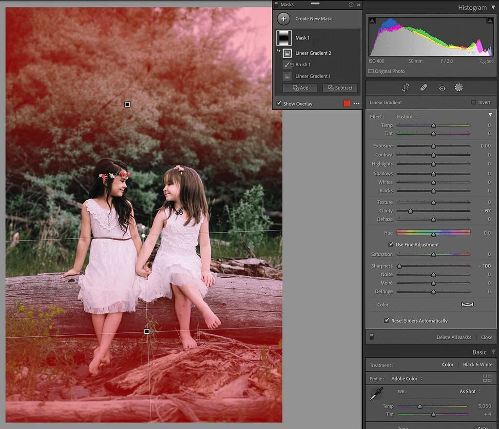 blur effect lightroom