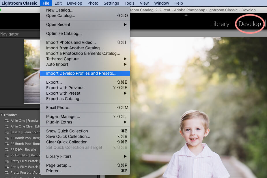 how to add presets to lightroom