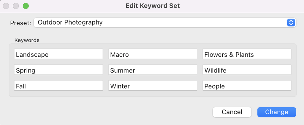 Add Keywords to Photos in Lightroom