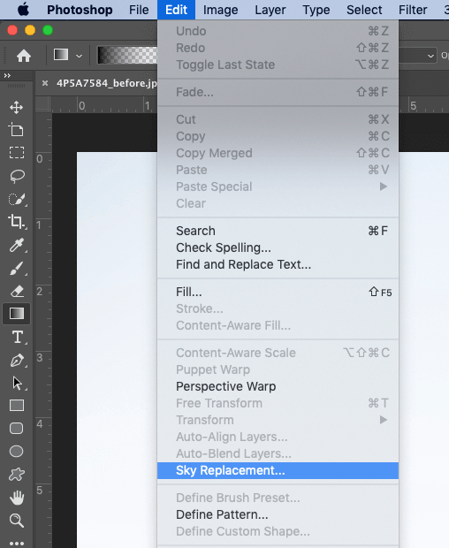Change Sky in Photoshop
