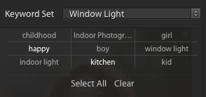 Add Keyword in Lightroom