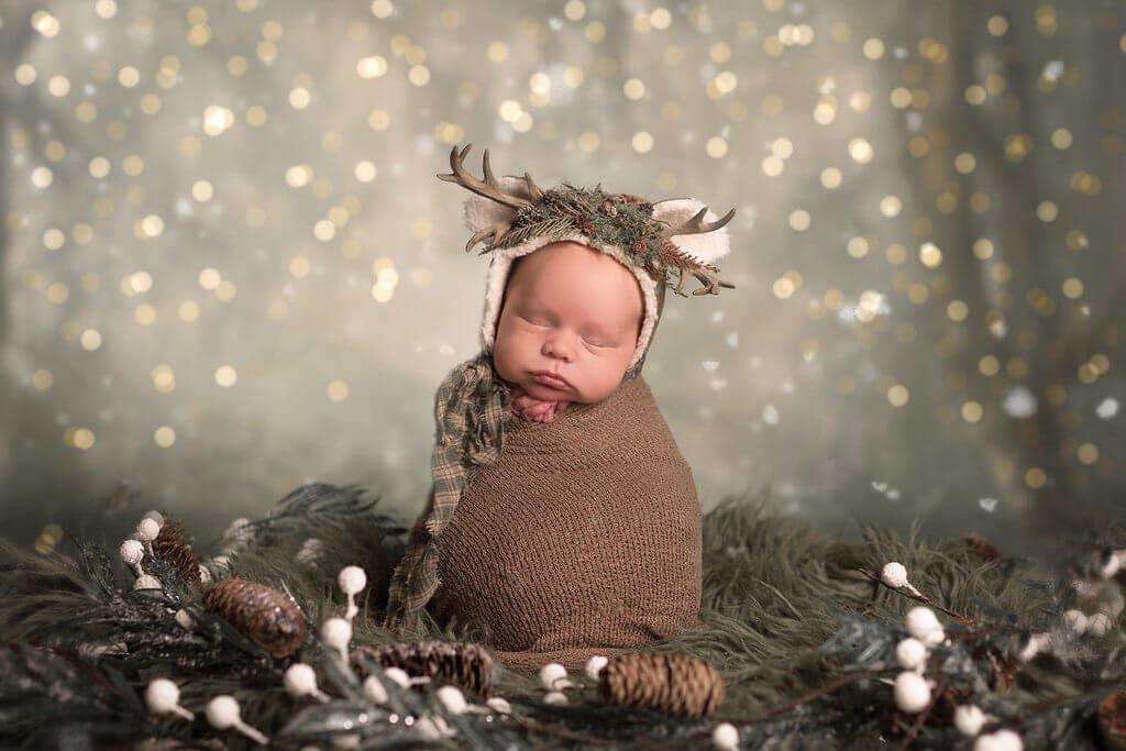 Christmas Bokeh Presets added to Newborn Photo